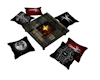 DM fire table w/ pillows