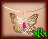 Butterfly Necklace Pink