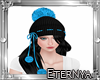 愛 Hat w/Hair Bl