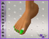 (1NA) Green ToeNails 