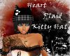 Heart Bl Plaid Kitty Hat