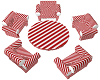 Candy cane chat table