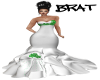 eDB White N Green Gown