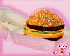 ! pink box + burger <33