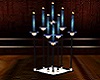 tall blue candles
