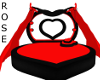 Red/Black Heart Bed