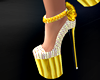 !Yellow Knit Rose Heels