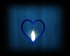 Blue heart wall candle