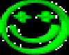 green happy face