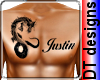 Justin dragon tattoo