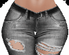 GREY RIPPED CAPRI