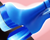 Blue Cyber Glow Boots