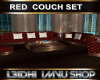 RED COUCH SET