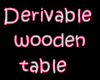 derivable wooden table