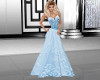 Blue Lace Top Gown