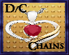 D/C Ruby Heart Chain