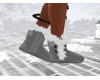 Gray snow boots