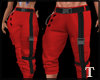 Matching red cargo pants