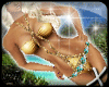 ! gold turquoise  bikini