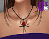 Spider Necklace red