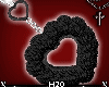 ♡ Earings Heart Black