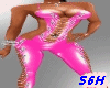 Sexy Latex Strass Pink