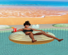 Green Stripe Pool Float