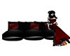 black & red cushionchair