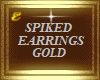 SPIKED EARRINGS, GOLD V1