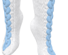 thigh high blue n white