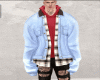 Baggy Denim Jacket Hoody