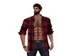 MAU/ OPEN PLAID SHIRT