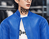 é Leather Jacket Blue