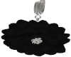 Black Flower Earings
