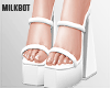 Bella White Heels