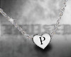 ⛧ necklace letter P