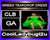 GREEN TEARDROP DRESS