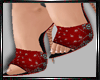 E* Red Bandana Heels