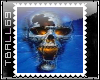 blue skull big stamp
