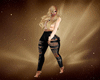 new gold/blk pant fit