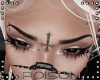 |P| Face Tattoo Cross