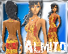 !ALM GOLDEN RED GOWN