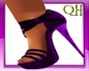 Purple Bowed Heels