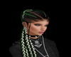 green/white black braids