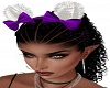 Pompom Headband-Purple