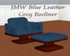 jmw blu leather recliner