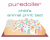 Child's Animal Print Bed