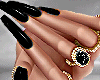 Ina Black Nails + Rings