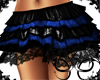 Black Blue Ruffle Skirt