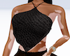 Black Knitted Halter Top